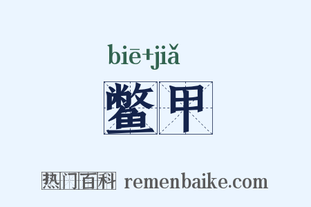 鳖甲是什么意思的图片